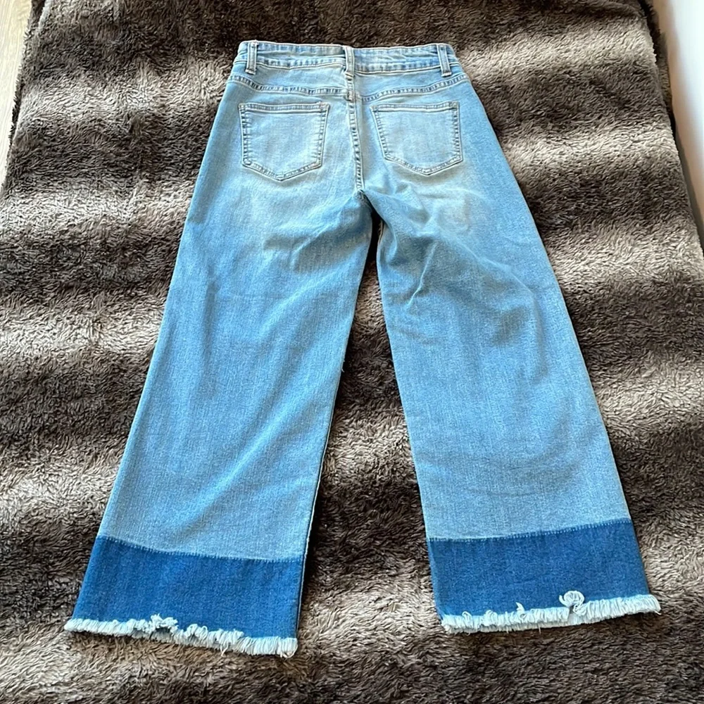 Blue dip dye denim hem jeans Size Small